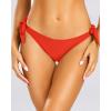 image:imageHolipick Low Rise Bikini Bottoms  String Bathing Suit Bottoms for Women Side Tie Swim Bottoms SwimsuitRedwide