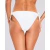 image:imageHolipick Low Rise Bikini Bottoms  String Bathing Suit Bottoms for Women Side Tie Swim Bottoms SwimsuitWhitewide
