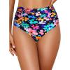 image:imageHolipick Bathing Suit Bottoms for Women  High Waisted Bikini Bottoms Ruched Tummy Control Swimsuit BottomColorful Flower