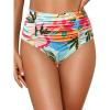 image:imageHolipick Bathing Suit Bottoms for Women  High Waisted Bikini Bottoms Ruched Tummy Control Swimsuit BottomColorful Leaves