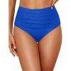 image:imageHolipick Bathing Suit Bottoms for Women  High Waisted Bikini Bottoms Ruched Tummy Control Swimsuit BottomRoyal Blue
