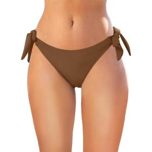 image:imageHolipick Low Rise Bikini Bottoms  String Bathing Suit Bottoms for Women Side Tie Swim Bottoms SwimsuitBrown