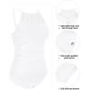 image:imageHolipick Women Tummy Control One Piece Swimsuit Modest Bathing Suit Full Coverage High Neck SwimwearWhite