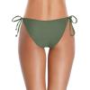 image:imageHolipick Bikini Bottoms for Women String Bathing Suit Bottom with Moderate Coverage Low Waist Swim BottomOlive Green