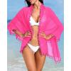 image:imageHolipick Sarong Coverups for Women Long Bathing Suit Wraps Skirt Beach Sarongs Wrap Cover Up TasselsNeon Pink