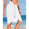image:imageHolipick Sarong Coverups for Women Long Bathing Suit Wraps Skirt Beach Sarongs Wrap Cover Up TasselsWhite