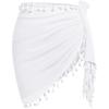 image:imageHolipick Sarong Coverups for Women Long Bathing Suit Wraps Skirt Beach Sarongs Wrap Cover Up TasselsWhite