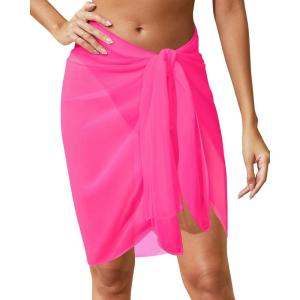 image:imageHolipick Sarong Coverups for Women Long Bathing Suit Wraps Skirt Beach Sarongs Wrap Cover Up TasselsHot Pink