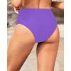 image:imageHolipick Women High Waisted Bikini Bottoms Tummy Control Swimsuit Bottoms Strappy Swim BottomDark Purple