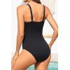 image:imageHolipick Women Tummy Control One Piece Swimsuit Modest Bathing Suit Full Coverage High Neck SwimwearBlack1