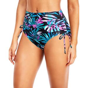 image:imageHolipick Swimsuit Bottoms for Women  High Waisted Bikini Bottoms Tie Side Tummy Control Bathing Suit BottomBlue Leaves