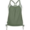 image:imageHolipick Womens Blouson Tankini Tops Only Tummy Control Swimsuit Top with Racerback No Bottom