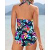 image:imageHolipick Women Halter One Piece Swimsuits Tummy Control Bathing Suit Slimming Push Up Swimwear V Neck