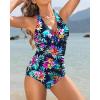 image:imageHolipick Women Halter One Piece Swimsuits Tummy Control Bathing Suit Slimming Push Up Swimwear V Neck