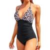 image:imageHolipick Women One Piece Swimsuits Tummy Control Bathing Suits Halter Swimwear Sexy V Neck Swim Suit