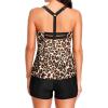 image:imageHolipick Two Piece Tankini Bathing Suits for Women Modest Athletic Tankini Top with Shorts Tummy Control SwimsuitsLeopard