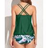 image:imageHolipick Two Piece Tankini Swimsuits for Women Tummy Control Bathing Suits Athletic Blouson Tankini Top with Bikini Bottom