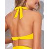 image:imageHolipick Women Halter Bikini Tops  Push Up Bathing Suit Top V Neck Full Coverage Swimsuit Top OnlyYellow