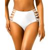 image:imageHolipick Women High Waisted Bikini Bottoms Tummy Control Swim Bottom Strappy Bathing Suit Bottom