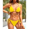 image:imageHolipick Women Two Piece Swimsuit Sexy Triangle Bathing Suit Top String Bikini Sets Tie Side Swimwear