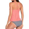 image:imageHolipick Women Two Piece Tankini Swimsuits Tummy Control Bathing Suits V Neck Tank Top with Bikini Bottom