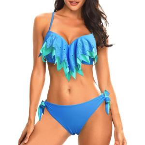 image:imageHolipick Women Two Piece Swimsuit Push Up Underwire Bikini Sets Sexy Bathing Suits Ruffle Bikini Top with Bottom Teen Girls