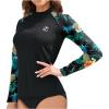 image:imageHolipick Womens Swim Shirt Long Sleeve Swim Top Sun Protection Swimwear Rash Guard Top Only