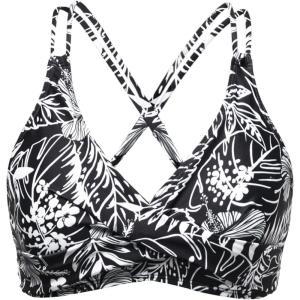 image:imageHolipick Twist Front Bikini Tops for Women  Push Up Bathing Suit Top Padded Swimsuit TopBlack Floral