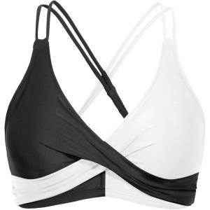 image:imageHolipick Twist Front Bikini Tops for Women  Push Up Bathing Suit Top Padded Swimsuit TopBlack and White