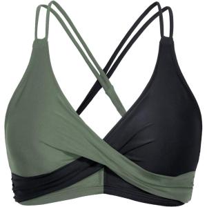 image:imageHolipick Twist Front Bikini Tops for Women  Push Up Bathing Suit Top Padded Swimsuit TopGreen Black