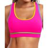 image:imageHolipick Womens Sports Bra Bikini Tops Racerback Swim Top Scoop Neck Bathing Suits Top Modest Padded Crop Tops Swimsuit OnlyColorful Pink