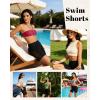image:image57 Swim Shorts Women  High Waisted Swimsuit Shorts Tummy Control Bathing Suit Lace Bottom with LinerBlack