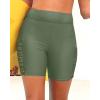 image:image57 Swim Shorts Women  High Waisted Swimsuit Shorts Tummy Control Bathing Suit Lace Bottom with LinerOlive Green