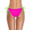 image:imageHolipick Bikini Bottoms for Women String Bathing Suit Bottom with Moderate Coverage Low Waist Swim BottomPink and Neon Green
