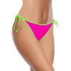 image:imageHolipick Bikini Bottoms for Women String Bathing Suit Bottom with Moderate Coverage Low Waist Swim BottomPink and Neon Green
