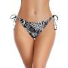 image:imageHolipick Bikini Bottoms for Women String Bathing Suit Bottom with Moderate Coverage Low Waist Swim BottomBlack Floral