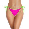 image:imageHolipick Bikini Bottoms for Women String Bathing Suit Bottom with Moderate Coverage Low Waist Swim BottomPink and Neon Green