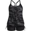 image:imageHolipick Plus Size Tankini Swimsuits for Women Two Piece Tummy Control Bathing Suit Blouson Tankini Top with ShortsCamo