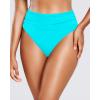 image:imageHolipick Women High Waisted Bikini Bottoms Tummy Control Swimsuit Bottom High Cut Bathing Suit Swim BottomAqua1