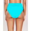 image:imageHolipick Women High Waisted Bikini Bottoms Tummy Control Swimsuit Bottom High Cut Bathing Suit Swim BottomAqua1