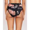image:imageHolipick Women High Waisted Bikini Bottoms Tummy Control Swimsuit Bottom High Cut Bathing Suit Swim BottomBlack Orange Floral1
