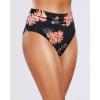 image:imageHolipick Women High Waisted Bikini Bottoms Tummy Control Swimsuit Bottom High Cut Bathing Suit Swim BottomBlack Orange Floral1