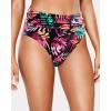 image:imageHolipick Women High Waisted Bikini Bottoms Tummy Control Swimsuit Bottom High Cut Bathing Suit Swim BottomBlack Red Leaves1