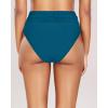 image:imageHolipick Women High Waisted Bikini Bottoms Tummy Control Swimsuit Bottom High Cut Bathing Suit Swim BottomTeal1