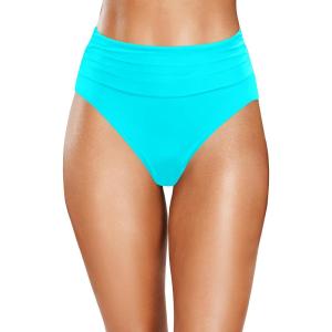 image:imageHolipick Women High Waisted Bikini Bottoms Tummy Control Swimsuit Bottom High Cut Bathing Suit Swim BottomAqua1
