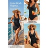 image:imageHolipick Women Tummy Control One Piece Swimsuit  Push Up Bathing Suit Full Coverage Slimming SwimwearBlack Swimsuit and Skirt