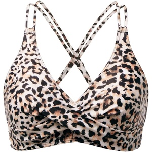 image:imageHolipick Twist Front Bikini Tops for Women  Push Up Bathing Suit Top Padded Swimsuit TopLeopard
