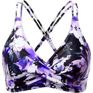 image:imageHolipick Twist Front Bikini Tops for Women  Push Up Bathing Suit Top Padded Swimsuit TopPurple Floral