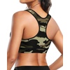 image:imageHolipick Womens Sports Bra Bikini Tops Racerback Swim Top Scoop Neck Bathing Suits Top Modest Padded Crop Tops Swimsuit OnlyGreen Camo