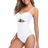 image:imageHolipick Women Tummy Control One Piece Swimsuits Strapless Bandeau Bathing Suits Ruched Slimming Swimwear